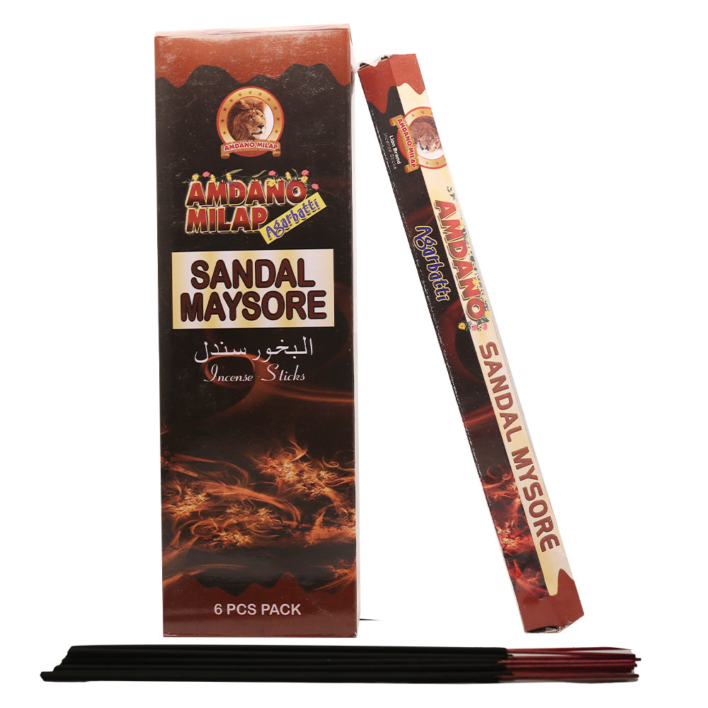 Sandal Mysore Incense sticks - Aggarbati (pack of 6 boxes)